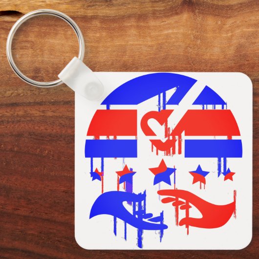 Creatief embleem van empowerment en representatie sleutelhanger (Voorkant)