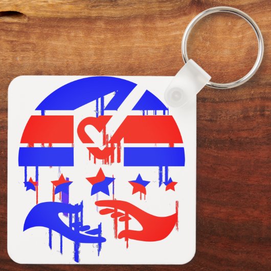 Creatief embleem van empowerment en representatie sleutelhanger (Achterkant)