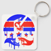 Creatief embleem van empowerment en representatie sleutelhanger (Achterkant)