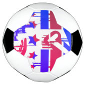 Creatief embleem van empowerment en representatie voetbal (Gedraaid)