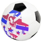 Creatief embleem van empowerment en representatie voetbal (Drie kwart)