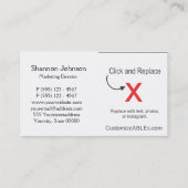 Creatief en artistiek professioneel Visitekaartje (Achterkant)