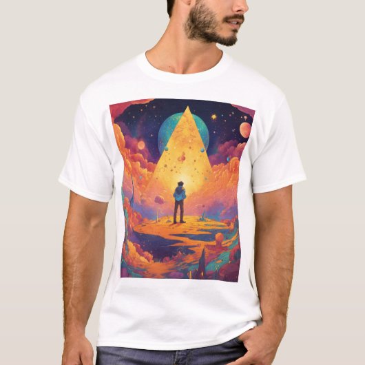 Creatief en levendig landschap t-shirt (Voorkant)