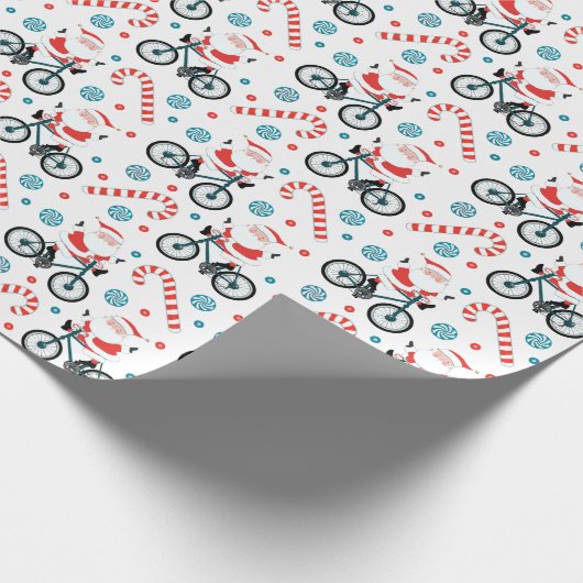 Creatief Fietsen Fietser Kerstmis Cadeaupapier (Hoek)