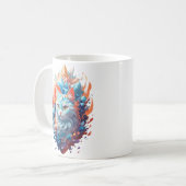 Creatief Fire and Ice Cat Design Koffiemok (Voorkant links)