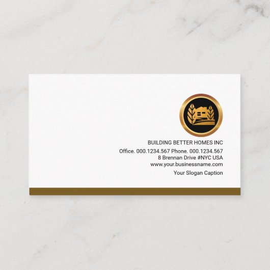 Creatief gebouw Dak Professionele constructie Visitekaartje (Achterkant)