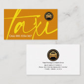 Creatief Geel Taxi Signage Rijden Visitekaartje (Voorkant / Achterkant)