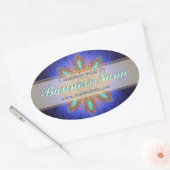 Creatief gemaakt door fractaal kunstproductretiket ovale sticker (Envelop)