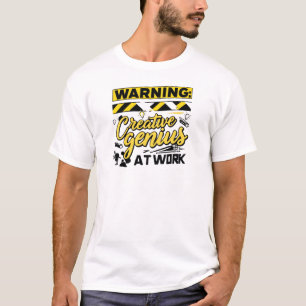 Creatief genie aan het werk Grappig ontwerp T-shirt