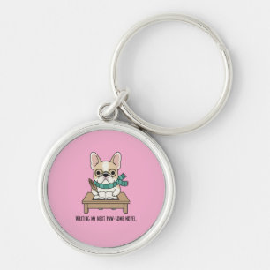 Creatief Genie Franse Bulldog Roze Accessoire Sleutelhanger