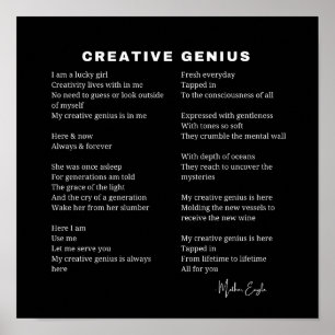 Creatief Genie Inspirerend Gedicht Muurkunst Poste Poster