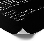 Creatief Genie Inspirerende Gedicht Muur Kunst Pos Poster (Hoek)