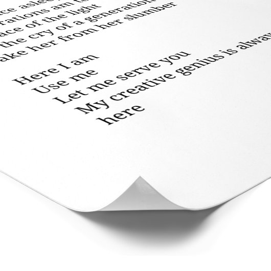 Creatief Genie Inspirerende Gedichten Muur Kunst D Poster (Hoek)