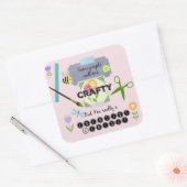 Creatief genie! vierkante sticker (Envelop)