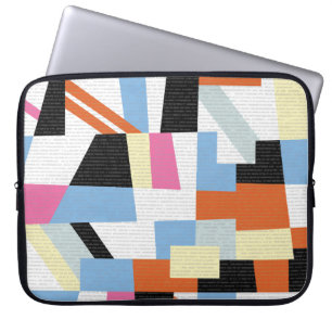 Creatief Geometrisch: Lengte Patroon Ontwerp Laptop Sleeve
