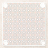 Creatief geometrisch, modern Abstract rood. Glazen Onderzetter (Achterkant)