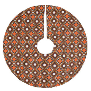 Creatief geometrisch, modern Abstract rood. Kerstboom Rok