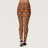 Creatief geometrisch, modern Abstract rood. Leggings (Achterkant)