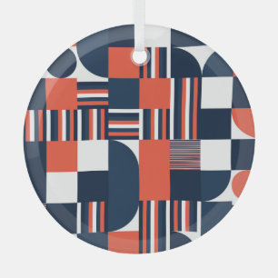Creatief Geometrisch: Modern naadloos ontwerp Glas Ornament