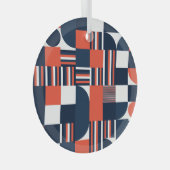 Creatief Geometrisch: Modern naadloos ontwerp Glas Ornament (Voorkant Rechts)