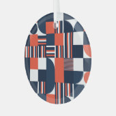 Creatief Geometrisch: Modern naadloos ontwerp Glas Ornament (Voorkant links)