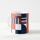 Creatief Geometrisch: Modern naadloos ontwerp Koffiemok (Voorkant links)