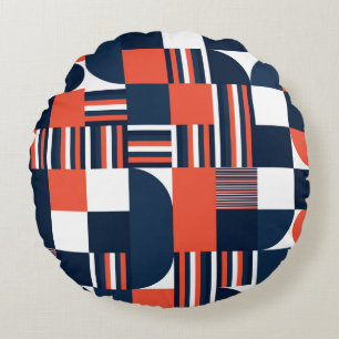 Creatief Geometrisch: Modern naadloos ontwerp Rond Kussen