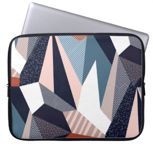 Creatief geometrisch patroon met verschillende vor laptop sleeve
