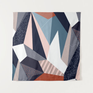 Creatief geometrisch patroon met verschillende vor wandkleed
