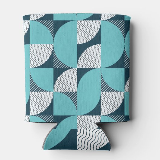 Creatief geometrisch vormpatroon blikjeskoeler (Achterkant)