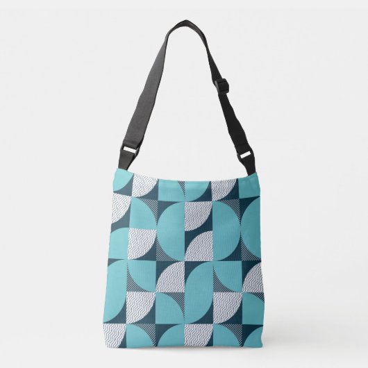 Creatief geometrisch vormpatroon crossbody tas (Voorkant)
