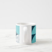 Creatief geometrisch vormpatroon espresso kop (Achterkant)