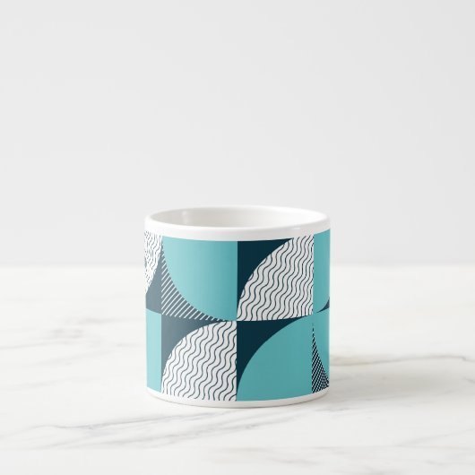 Creatief geometrisch vormpatroon espresso kop (Voorkant)