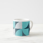 Creatief geometrisch vormpatroon espresso kop (Voorkant rechts)