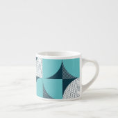 Creatief geometrisch vormpatroon espresso kop (Rechts)