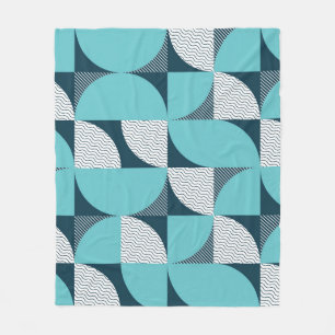Creatief geometrisch vormpatroon fleece deken