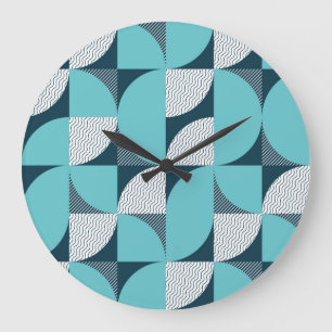 Creatief geometrisch vormpatroon grote klok