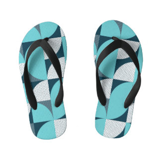 Creatief geometrisch vormpatroon kinder teenslippers