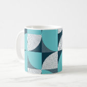 Creatief geometrisch vormpatroon koffiemok (Voorkant links)