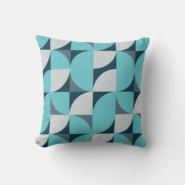 Creatief geometrisch vormpatroon kussen (Voorkant)