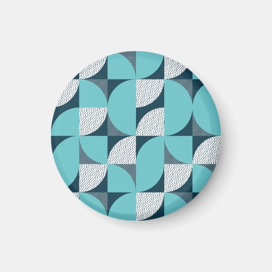 Creatief geometrisch vormpatroon magneet (Voorkant)