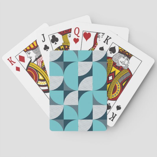 Creatief geometrisch vormpatroon pokerkaarten (Achterkant)