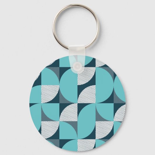 Creatief geometrisch vormpatroon sleutelhanger (Voorkant)