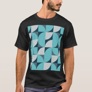Creatief geometrisch vormpatroon t-shirt
