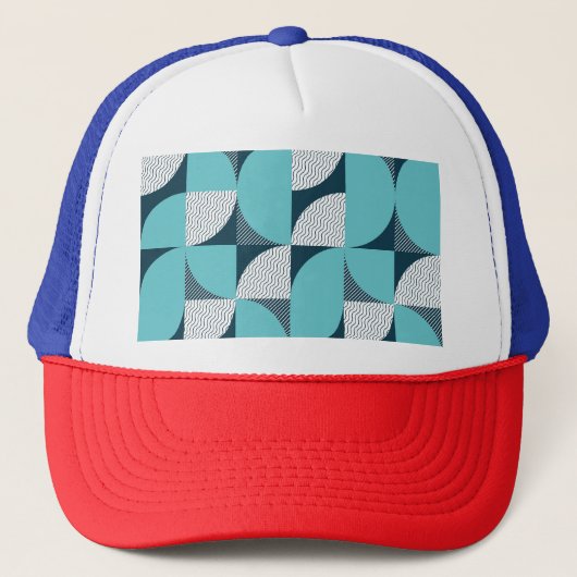 Creatief geometrisch vormpatroon trucker pet (Voorkant)