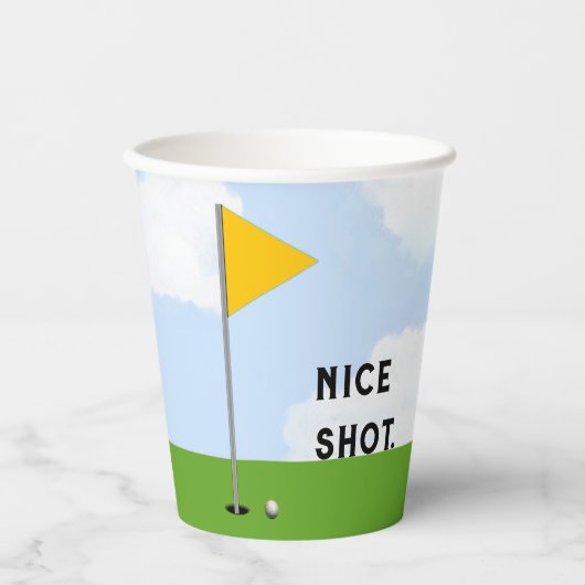 Creatief golf feest papieren bekers (Voorkant)