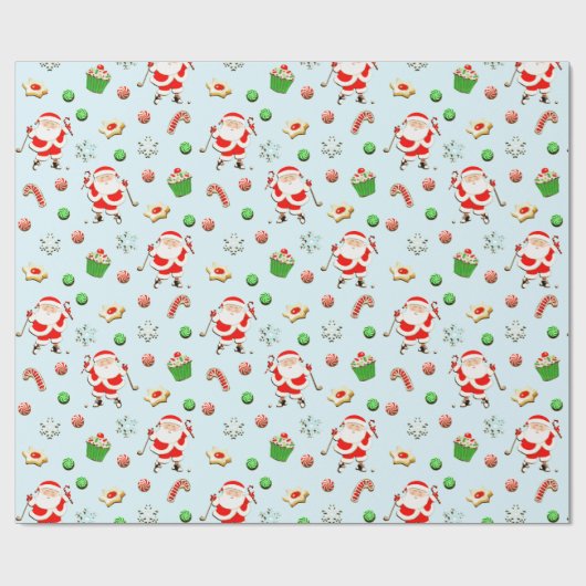 Creatief Golf Kerstcadeau Cadeaupapier (Vlak)