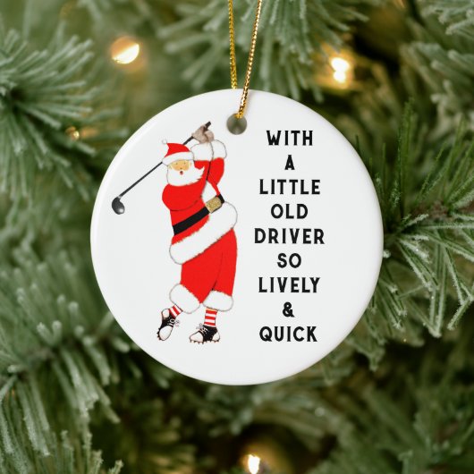 Creatief golf kerstfeest keramisch ornament (Boom)