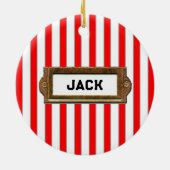Creatief golf kerstfeest keramisch ornament (Achterkant)