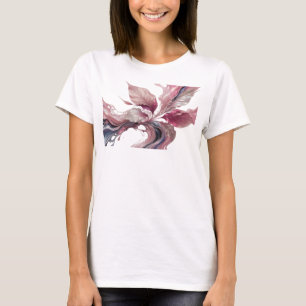 Creatief Goud Abstract Bladeren Visueel Ontwerp T-shirt